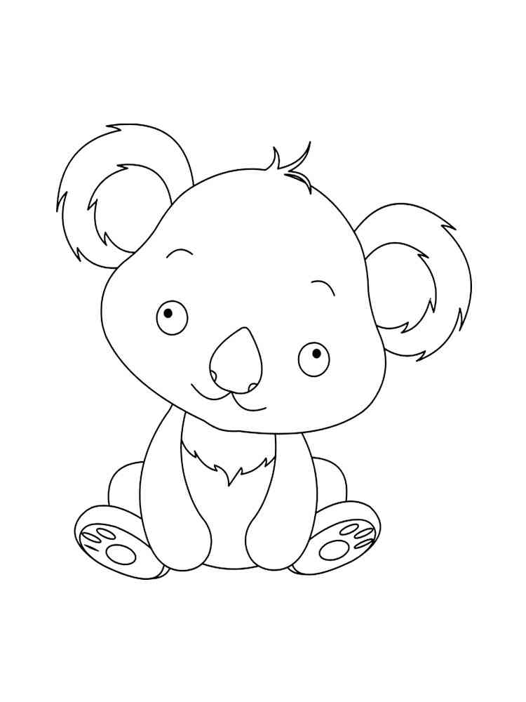 Little Koala coloring page