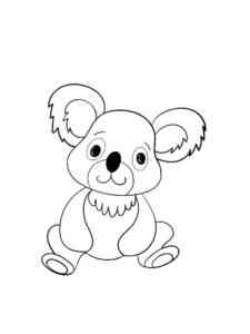 Funny Koala coloring page