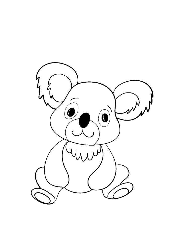 Funny Koala coloring page