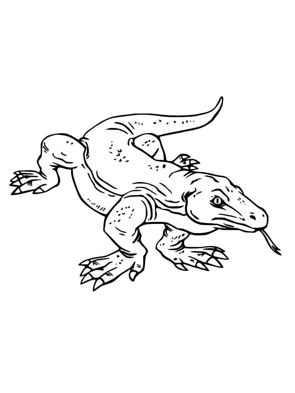 Walking Komodo Dragon coloring page
