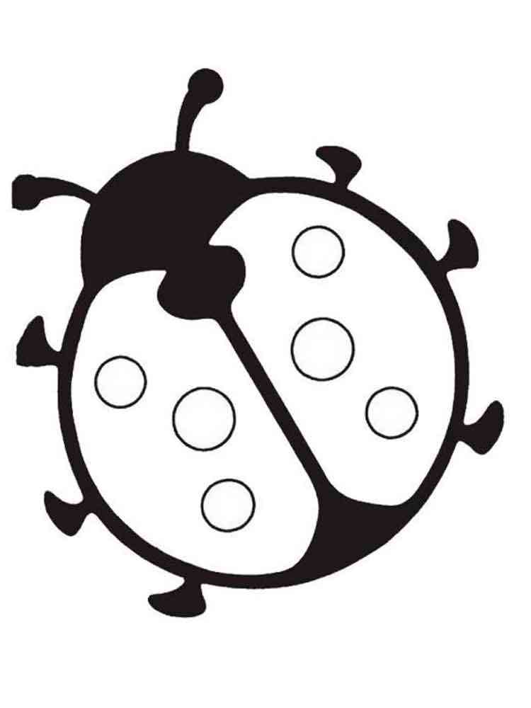 Ladybug Silhouette coloring page