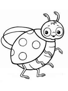 Large Cartoon Ladybug coloring page