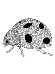 Antistress Ladybug coloring page