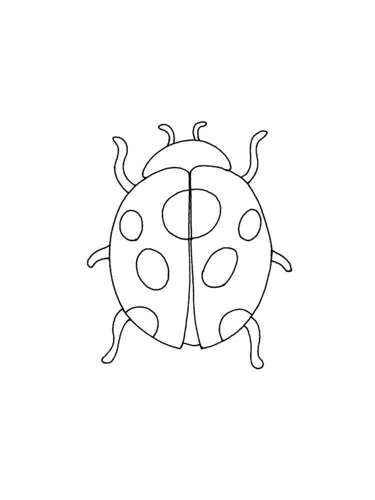 Easy Ladybug coloring page