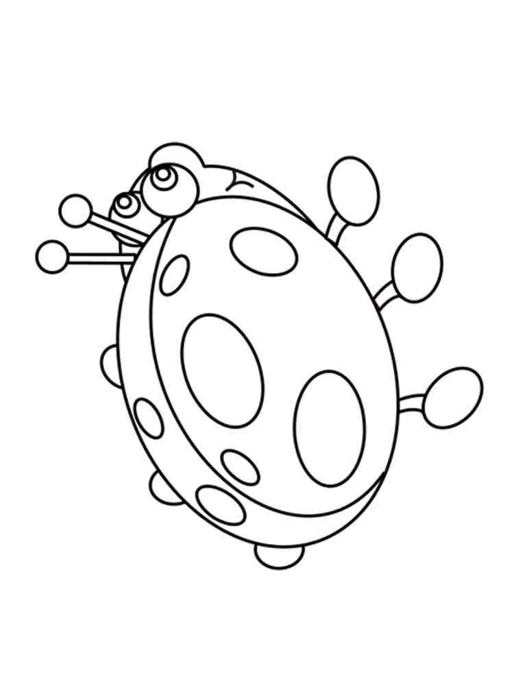 Simple Cartoon Ladybug coloring page