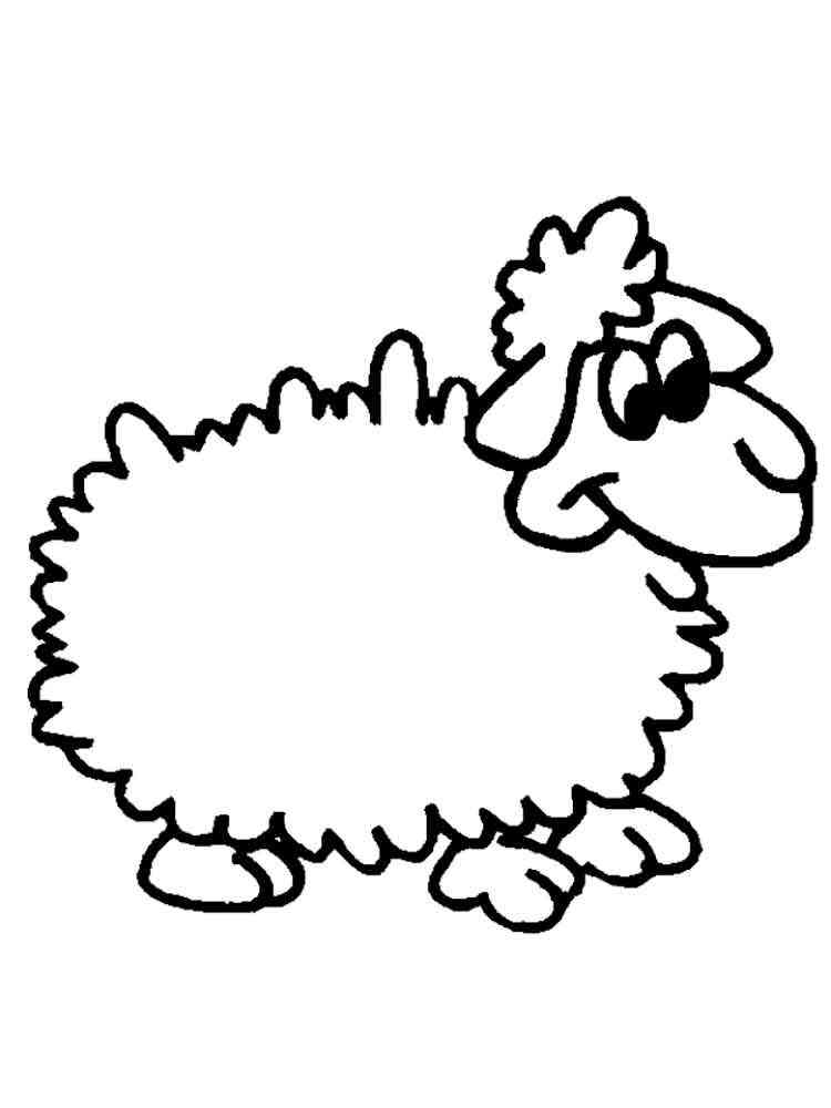 Simple Cartoon Lamb coloring page