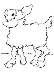 Easy Funny Lamb coloring page