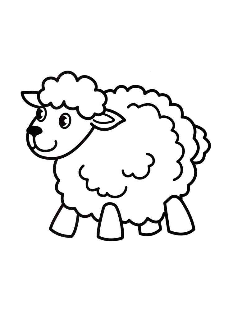 Easy Lamb coloring page