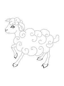 Simple Funny Lamb coloring page