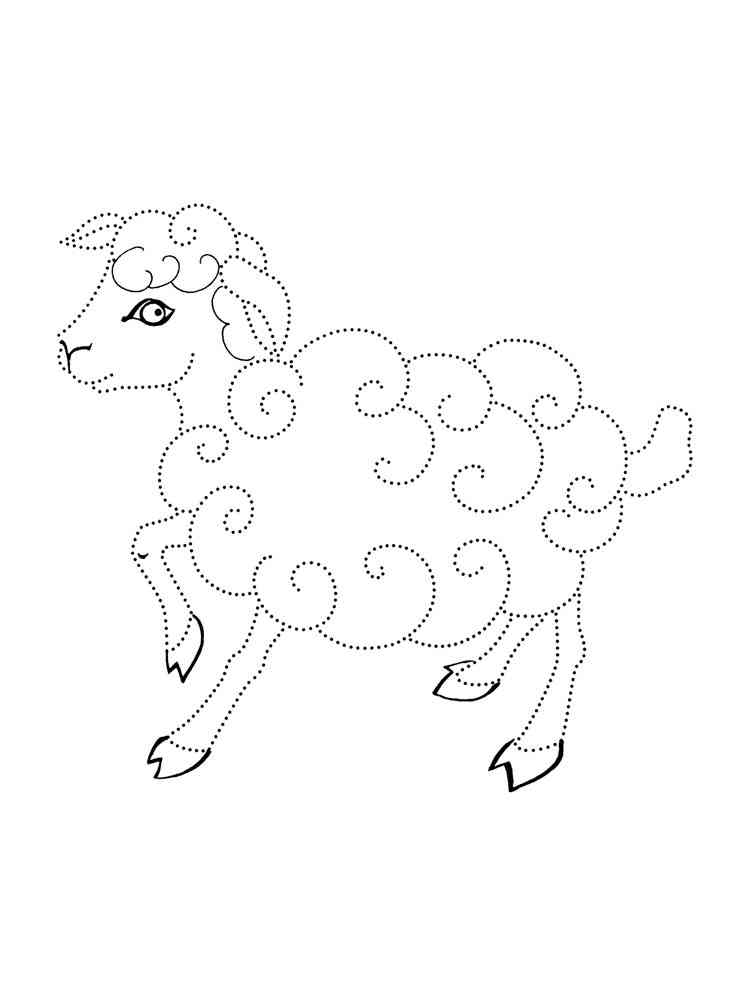 Simple Funny Lamb coloring page