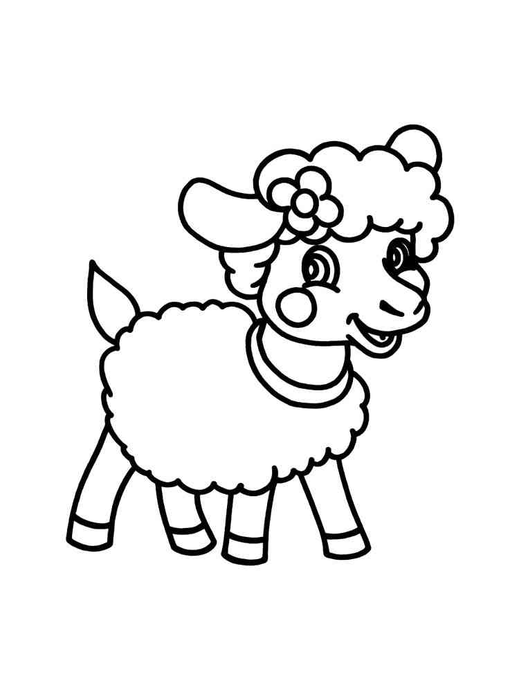Cute Lamb coloring page