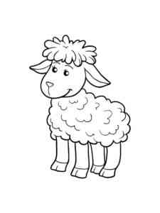 Cartoon Lamb coloring page