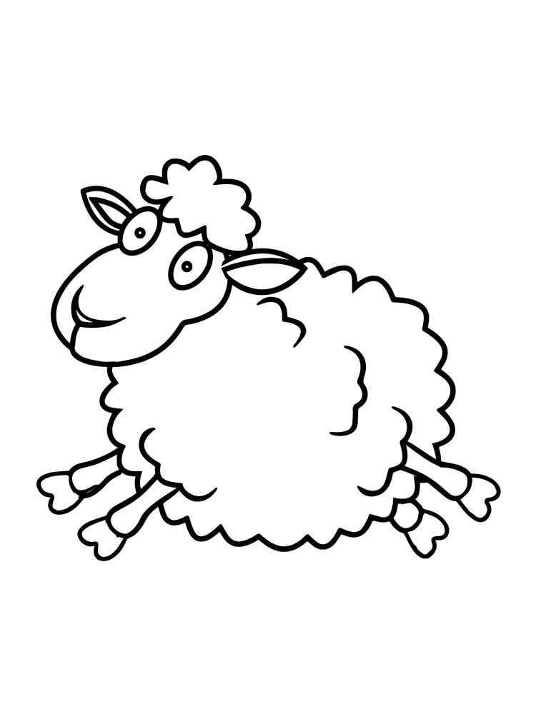 Funny Lamb coloring page