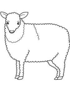 Realistic Lamb coloring page