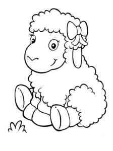 Sitting Lamb coloring page