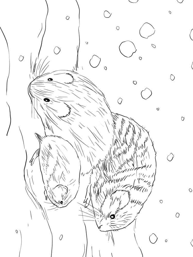 Lemming Family coloring page