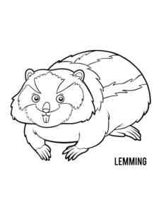 Cartoon Lemming coloring page
