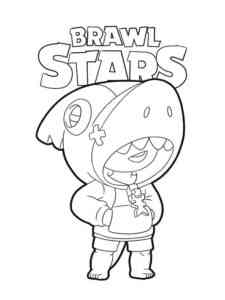 Leon Brawl Stars 15 coloring page
