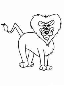 Easy Cartoon Lion coloring page