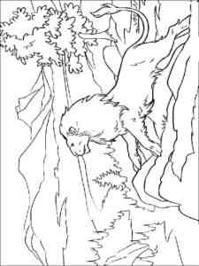 Lion on the Rock coloring page
