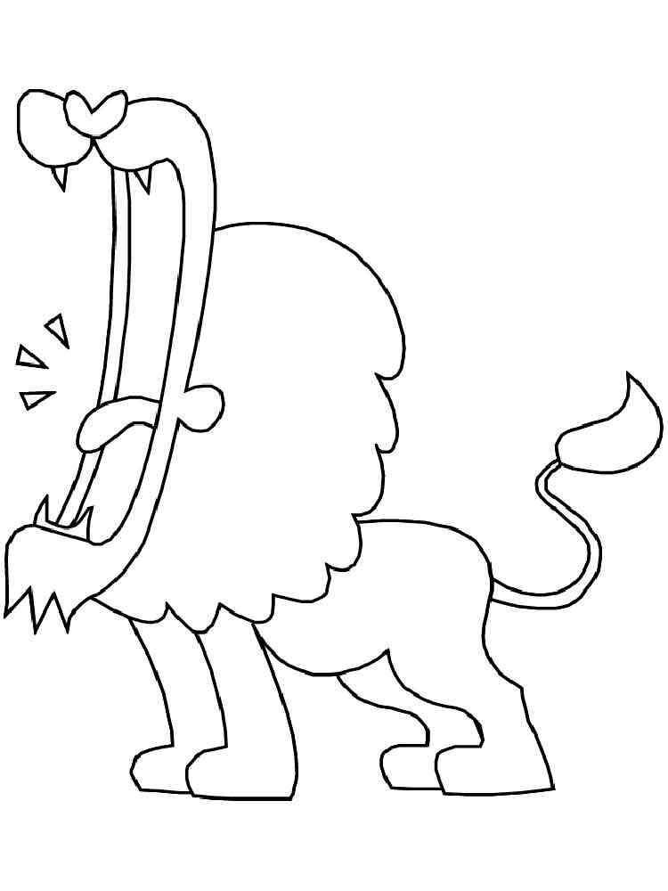 Screeching Lion coloring page
