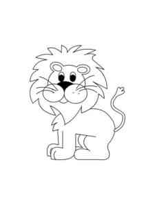 Funny Cartoon Lion coloring page