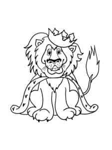 Lion in the Crown coloring page