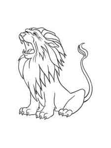Roaring Lion coloring page