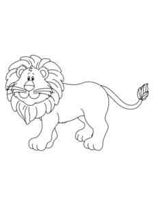 Easy Lion coloring page