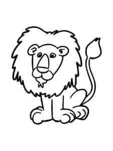 Simple Lion coloring page