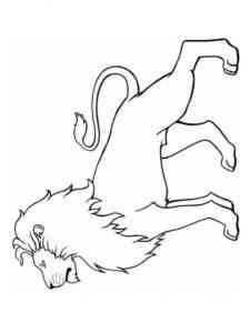 Realistic Male Lion coloring page