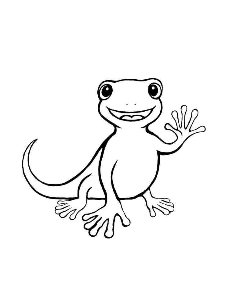 Happy Lizard coloring page