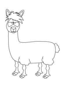 Funny Llama coloring page