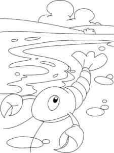 Cartoon Lobster coloring page