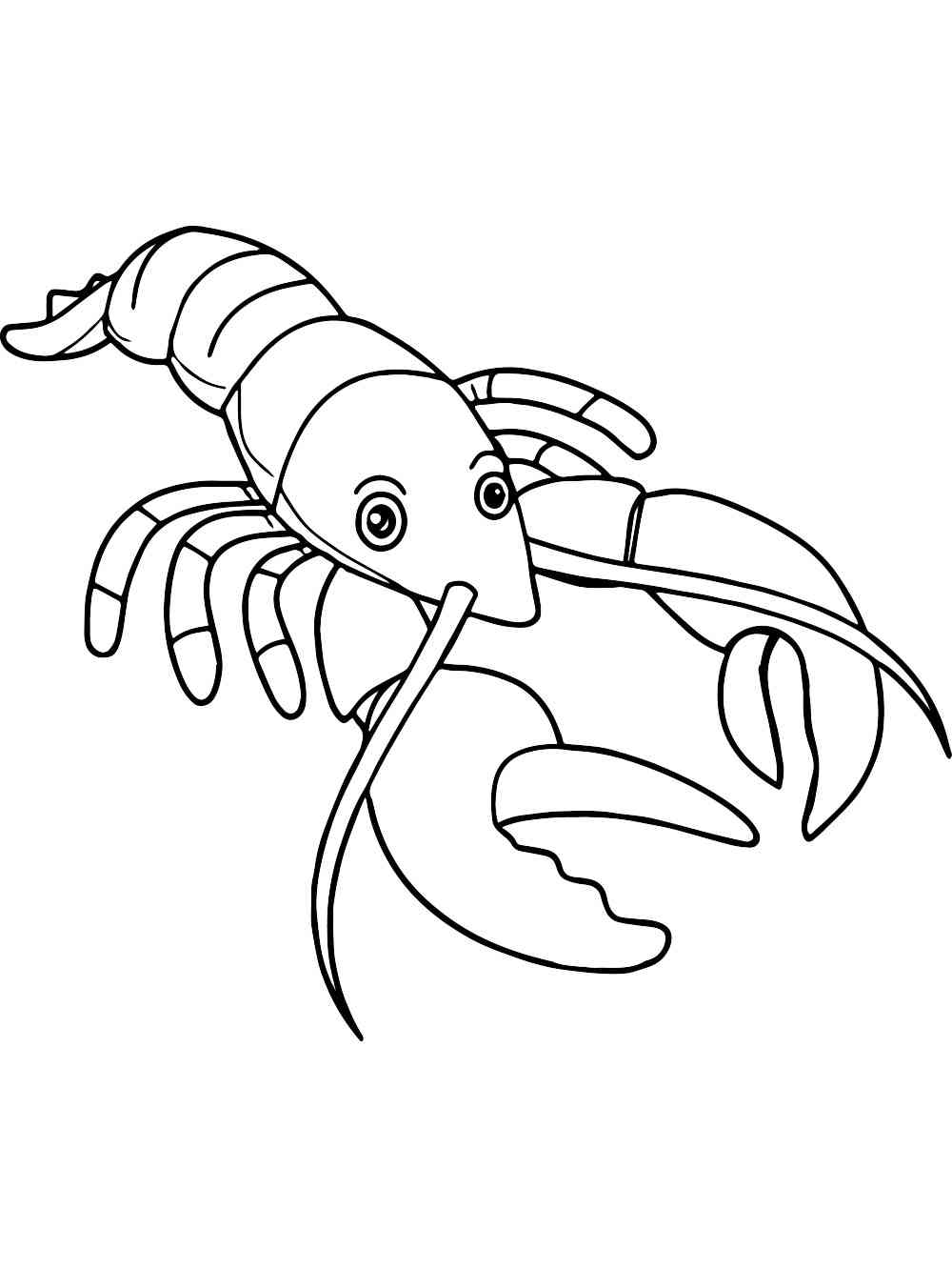 Easy Lobster coloring page