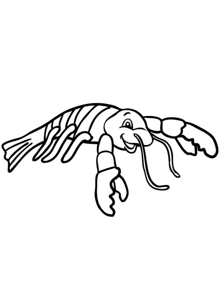 Funny Lobster coloring page