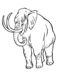 Furry Mammoth coloring page