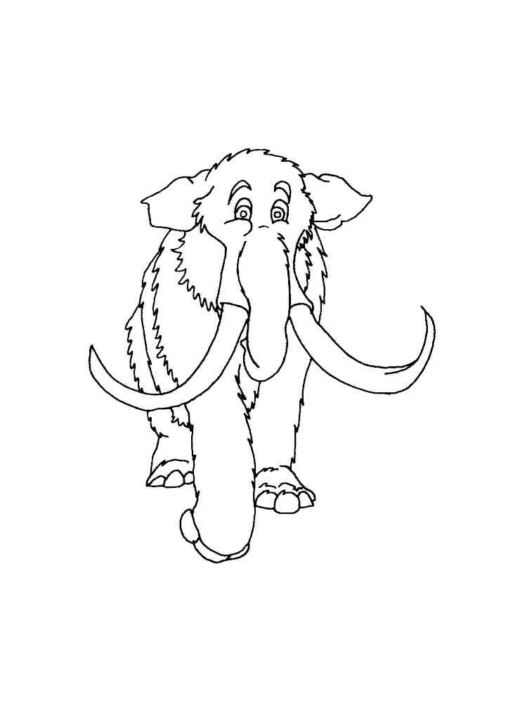 Simple Mammoth coloring page