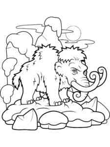 Little Cartoon Mammoth coloring page