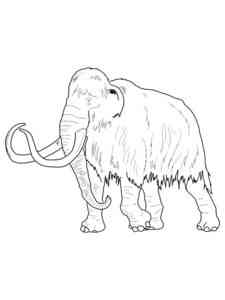 Realistic Woolly Mammoth coloring page