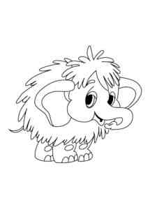 Little Mammoth coloring page