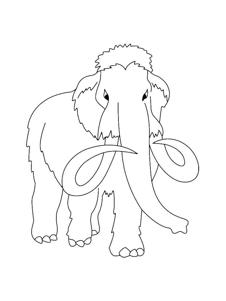 Strong Mammoth coloring page