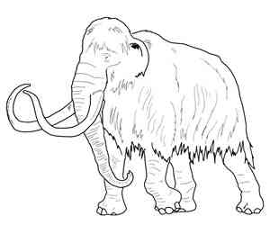 Mammoth coloring pages