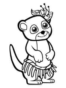 Cute Meerkat coloring page