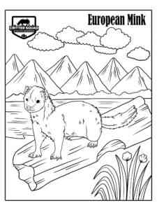 European Mink coloring page