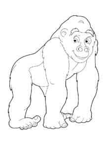 Easy Monkey coloring page