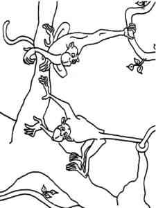 Two Monkeys coloring page