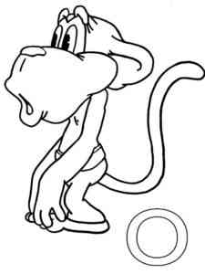 Surprised Monkey coloring page