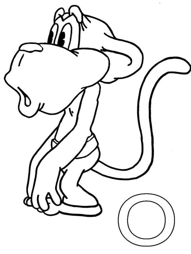 Surprised Monkey coloring page