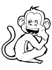 Cute Monkey coloring page